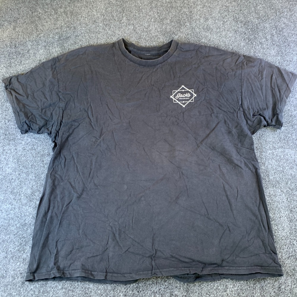 Jack's Surfboards T Shirt Mens 2X Black Graphic Crew Neck Short Sleeve READ
